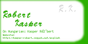 robert kasper business card